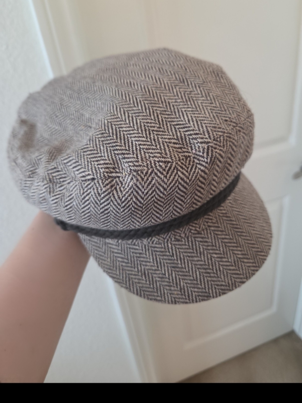 Brixton Quilted Navy Lined Cap with Crest
